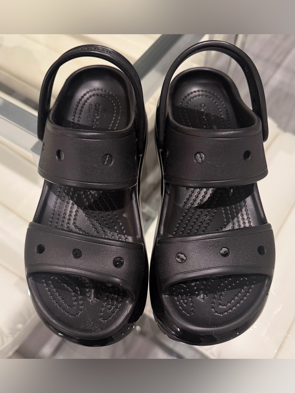 Black Crocs Comfort Sandals